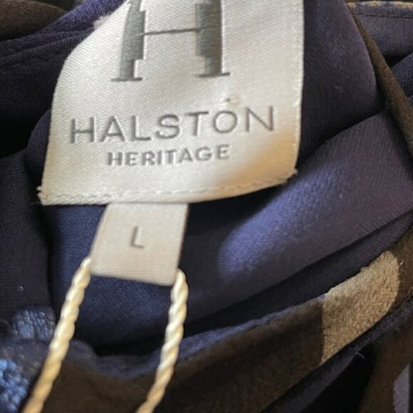 Halston Heritage Romantic Flowy Handkerchief 100% Silk Mini Dress Large - Picture 11 of 12